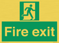 SB419: "Fire Exit"  No Arrow Sign