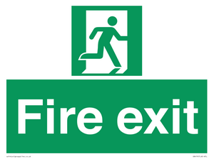 SB419: "Fire Exit"  No Arrow Sign