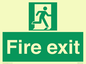 SB419: "Fire Exit"  No Arrow Sign