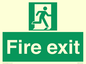 SB419: "Fire Exit"  No Arrow Sign