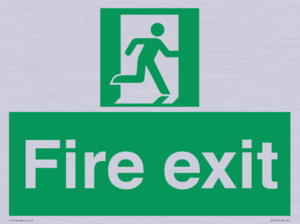 SB419: "Fire Exit"  No Arrow Sign