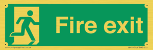 SB419: "Fire Exit"  No Arrow Sign