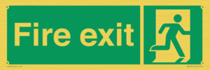 SB419: "Fire Exit"  No Arrow Sign