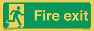 SB419: "Fire Exit"  No Arrow Sign