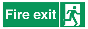 SB419: "Fire Exit"  No Arrow Sign