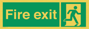 SB419: "Fire Exit"  No Arrow Sign