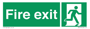 SB419: "Fire Exit"  No Arrow Sign