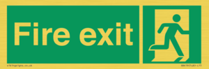 SB419: "Fire Exit"  No Arrow Sign