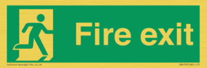 SB419: "Fire Exit"  No Arrow Sign