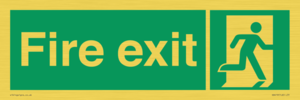 SB419: "Fire Exit"  No Arrow Sign