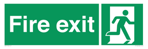 SB419: "Fire Exit"  No Arrow Sign