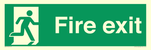SB419: "Fire Exit"  No Arrow Sign