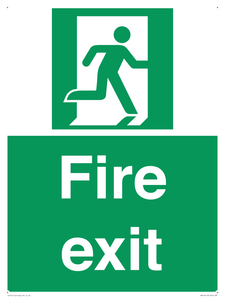 SB419: "Fire Exit"  No Arrow Sign