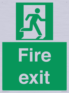 SB419: "Fire Exit"  No Arrow Sign