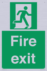SB419: "Fire Exit"  No Arrow Sign