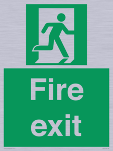 SB419: "Fire Exit"  No Arrow Sign