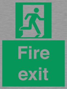 SB419: "Fire Exit"  No Arrow Sign