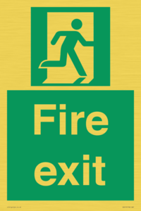SB419: "Fire Exit"  No Arrow Sign