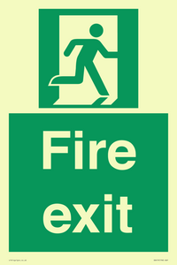 SB419: "Fire Exit"  No Arrow Sign