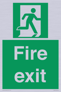 SB419: "Fire Exit"  No Arrow Sign