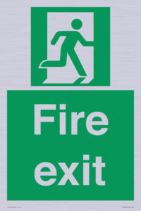 SB419: "Fire Exit"  No Arrow Sign