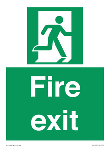 SB419: "Fire Exit"  No Arrow Sign
