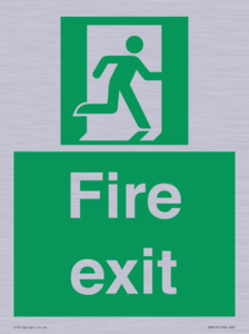 SB419: "Fire Exit"  No Arrow Sign