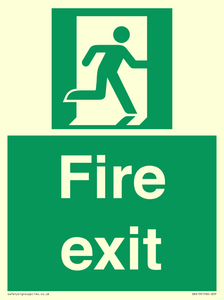 SB419: "Fire Exit"  No Arrow Sign