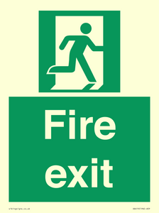 SB419: "Fire Exit"  No Arrow Sign