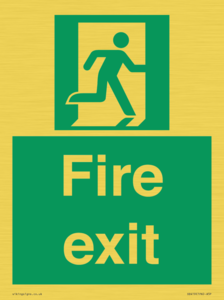 SB419: "Fire Exit"  No Arrow Sign
