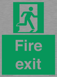 SB419: "Fire Exit"  No Arrow Sign