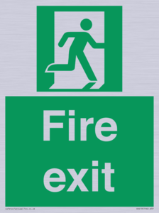 SB419: "Fire Exit"  No Arrow Sign