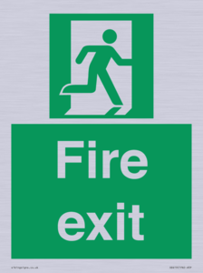 SB419: "Fire Exit"  No Arrow Sign