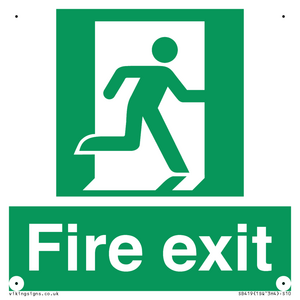 SB419: "Fire Exit"  No Arrow Sign
