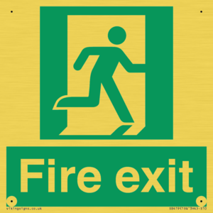 SB419: "Fire Exit"  No Arrow Sign