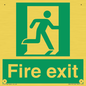 SB419: "Fire Exit"  No Arrow Sign