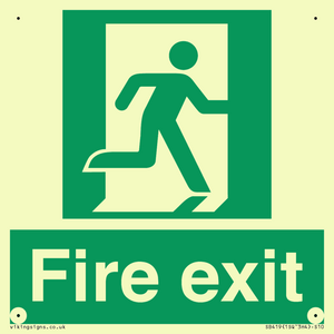 SB419: "Fire Exit"  No Arrow Sign
