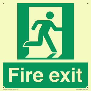 SB419: "Fire Exit"  No Arrow Sign