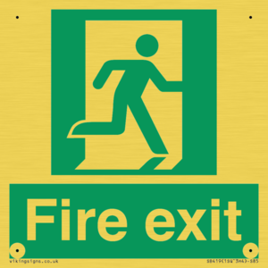SB419: "Fire Exit"  No Arrow Sign