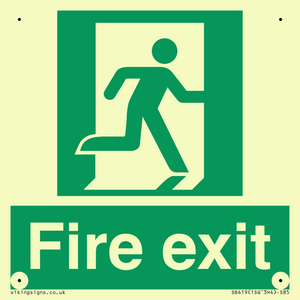 SB419: "Fire Exit"  No Arrow Sign