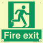 SB419: "Fire Exit"  No Arrow Sign