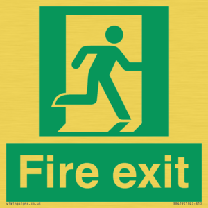 SB419: "Fire Exit"  No Arrow Sign