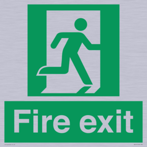 SB419: "Fire Exit"  No Arrow Sign