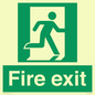 SB419: "Fire Exit"  No Arrow Sign