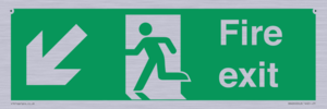SB426: Fire Exit Down Left sign