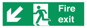 SB426: Fire Exit Down Left sign