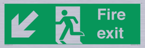 SB426: Fire Exit Down Left sign