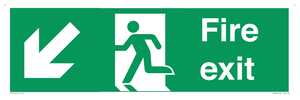 SB426: Fire Exit Down Left sign
