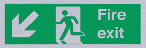 SB426: Fire Exit Down Left sign