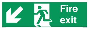 SB426: Fire Exit Down Left sign